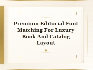 Premium Editorial Font Matching for Luxury Book and Catalog Layout