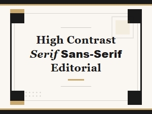 High Contrast Serif and Sans-Serif Editorial Design Combinations