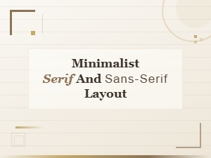 Minimalist Serif and Sans-Serif Layout Ideas